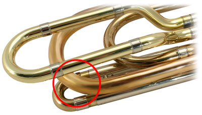 The dented Trombone after the repair