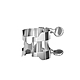 Rico Clarinet H Ligature and Cap set - Silver Plated : Image 2