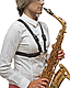 BG Saxophone Harness S44MSH - Ladies, XL, Metal Snap Hook : Image 4