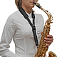BG Deluxe Sax Sling S10M - Black, with Neckpad - Metal Hook : Image 3