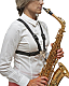 BG Saxophone Harness S41MSH - Female Size with Metal Snap Hook : Image 3