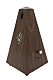 Wittner Metronome - Plastic Pyramid with Bell - Walnut Finish : Image 2