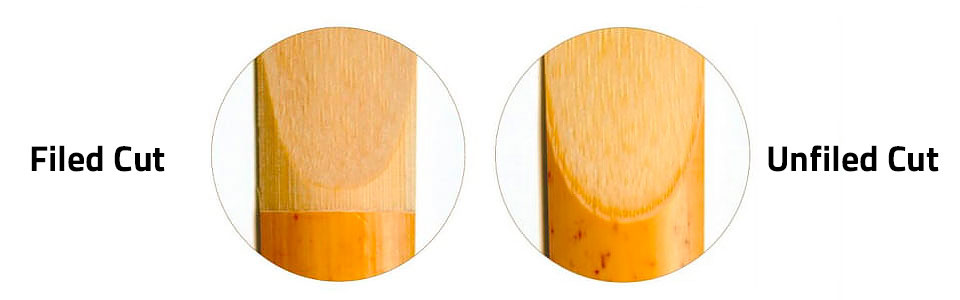 Filed vs Unfiled Saxophone Reed Cuts
