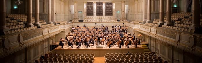 orchestra in concert hall